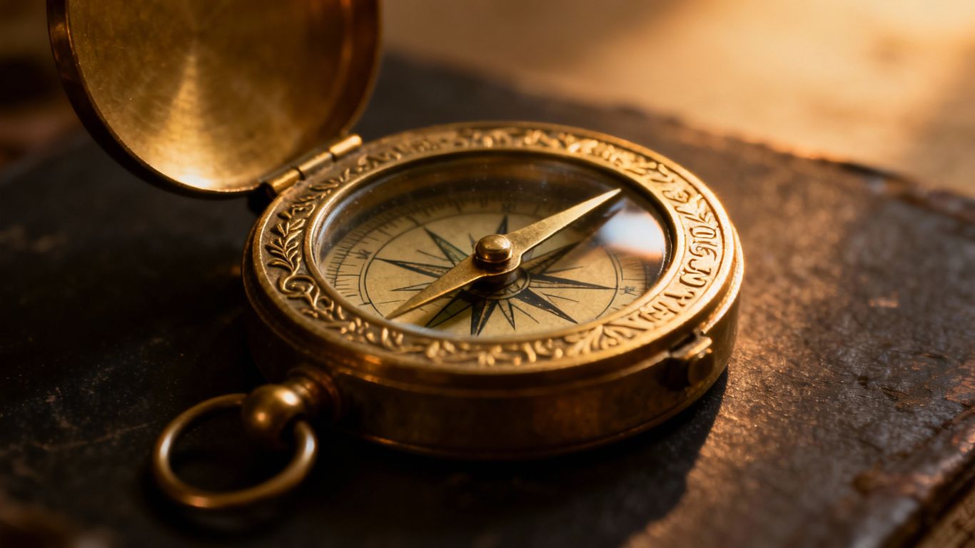 羅盤的特寫照片