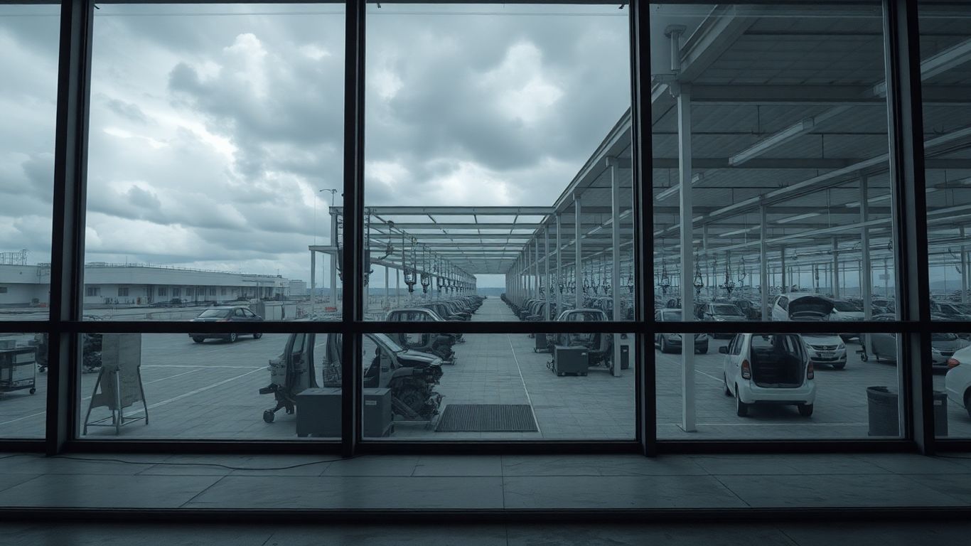 閉鎖された日本の自動車工場