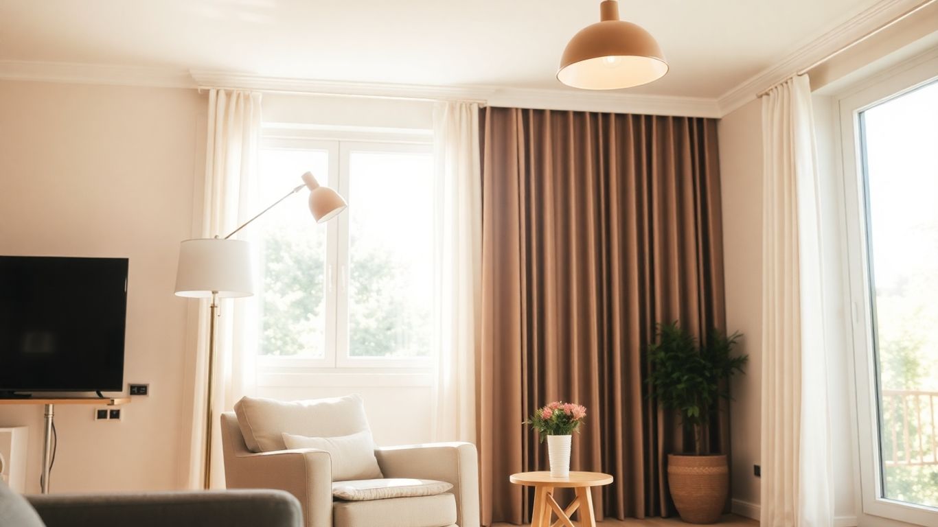 Home Depot lighting options for a bright living space.
