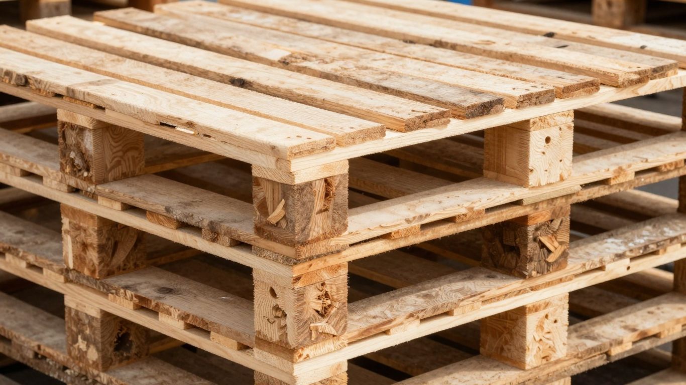 Holzpaletten Stapel