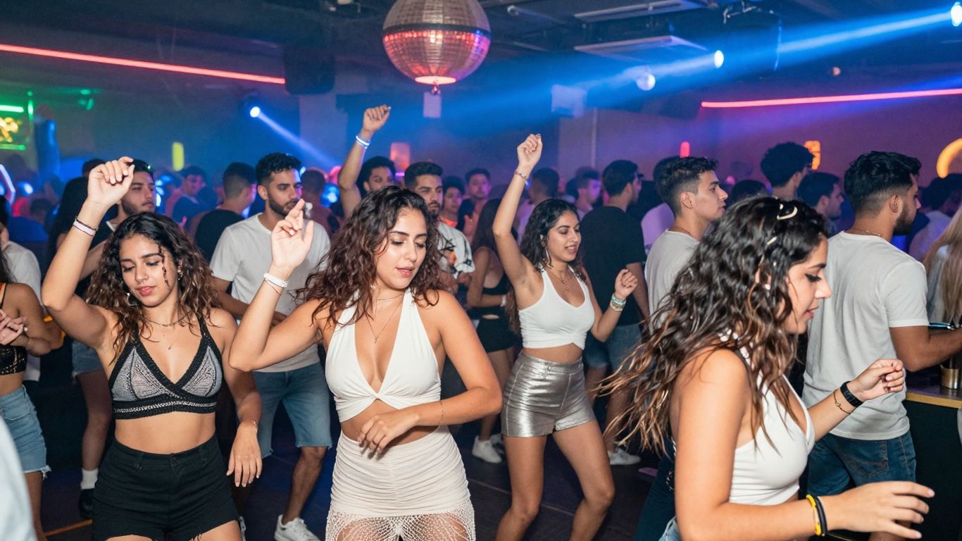 Mandala Nightclub Cabo dancers and vibrant lighting