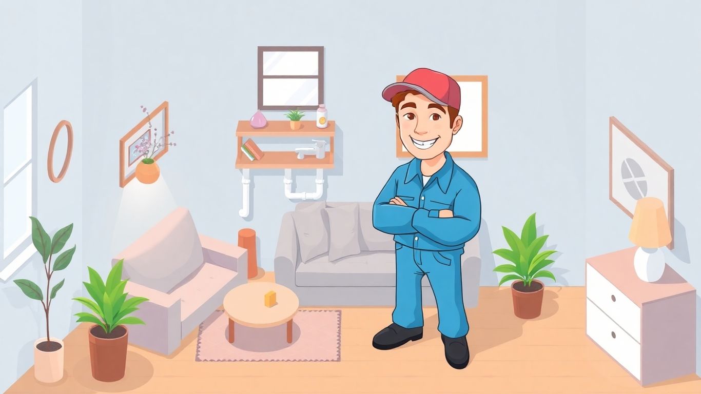 Home comfort with expert plumbing services illustration.