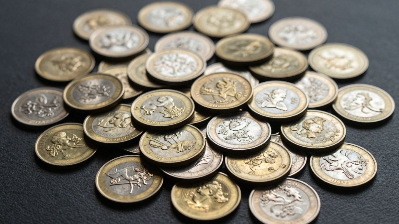 Collection of gold and silver coins