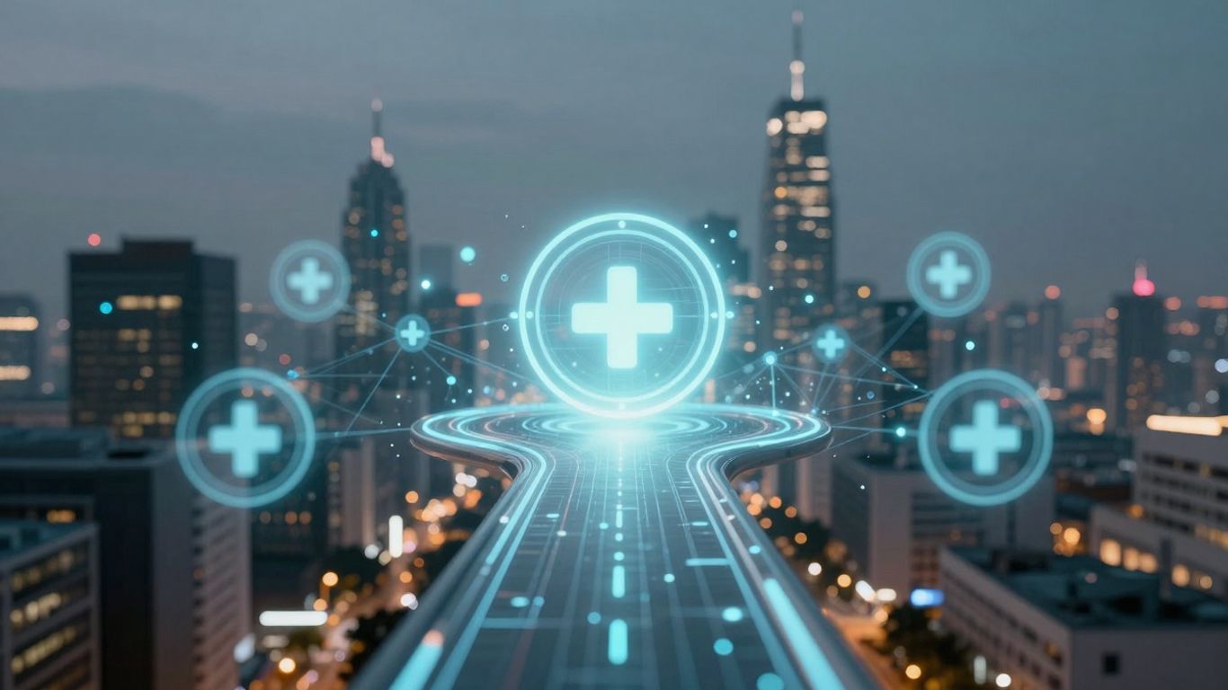 Accenture Digital Health Technology Vision 2021 abstract graphic