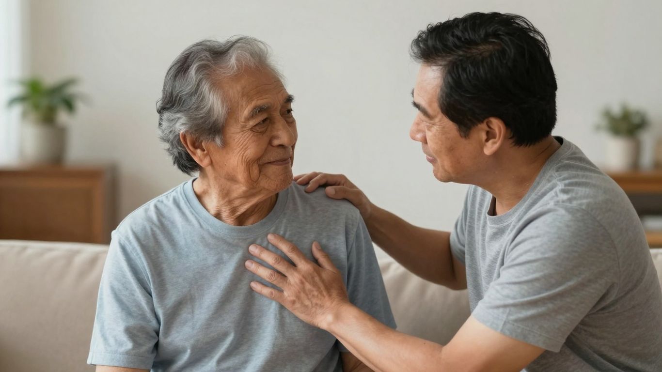 Caring for aging parents with love and support.