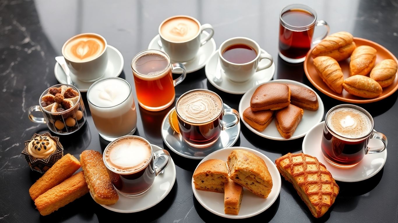 ชุดชา กาแฟ และขนมหวานสำหรับจัดเบรค