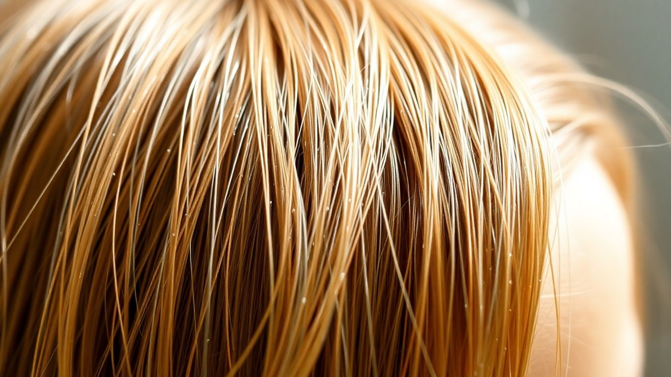 Cabelo saudável e couro cabeludo limpo em close-up.