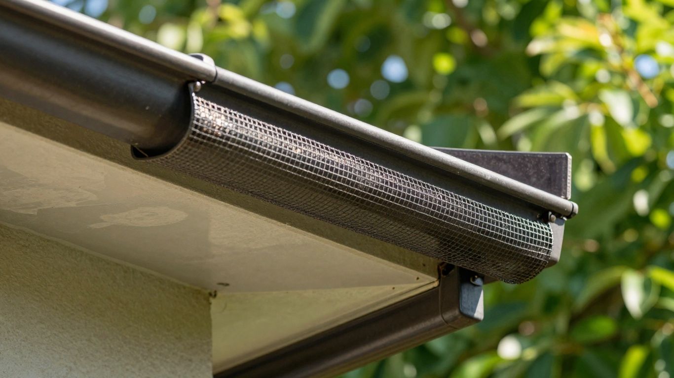 Gutter guard installed on a residential gutter