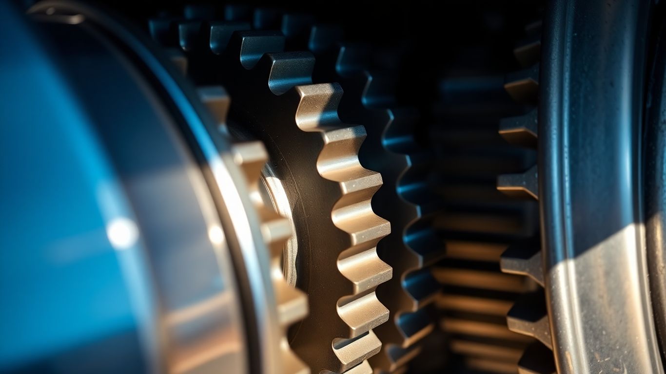 Car transmission gears, clean and well-maintained.