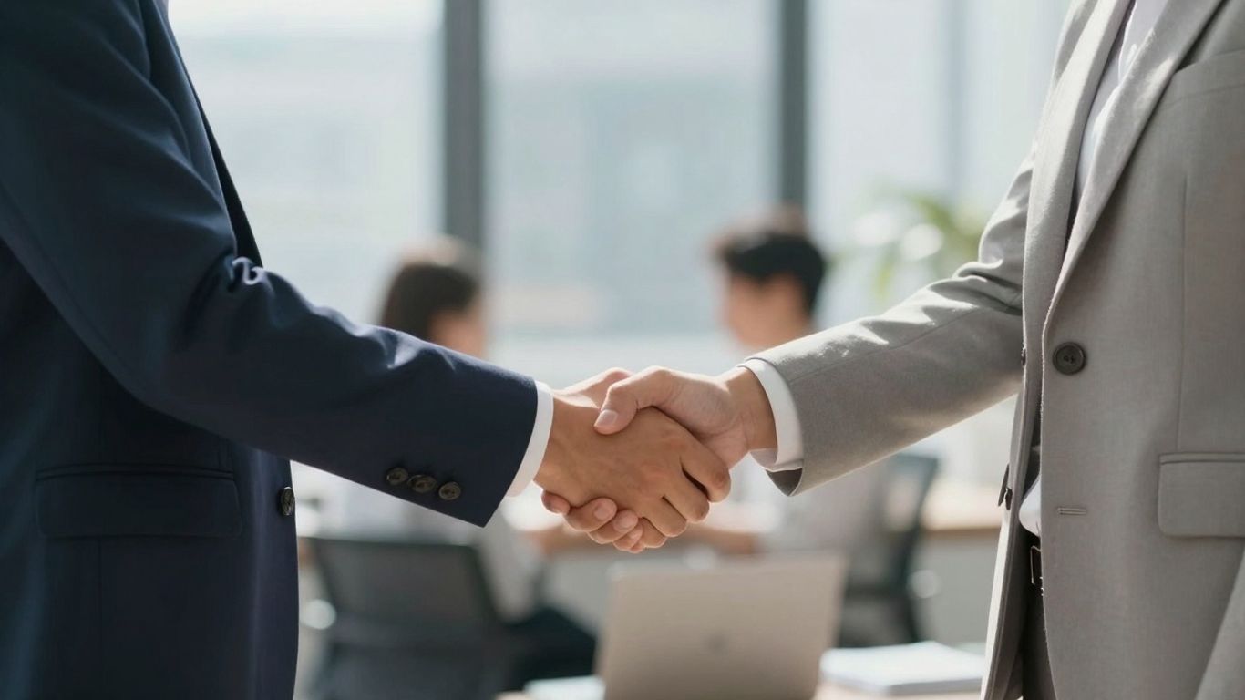 Handshake symbolizing employment agreement and termination.