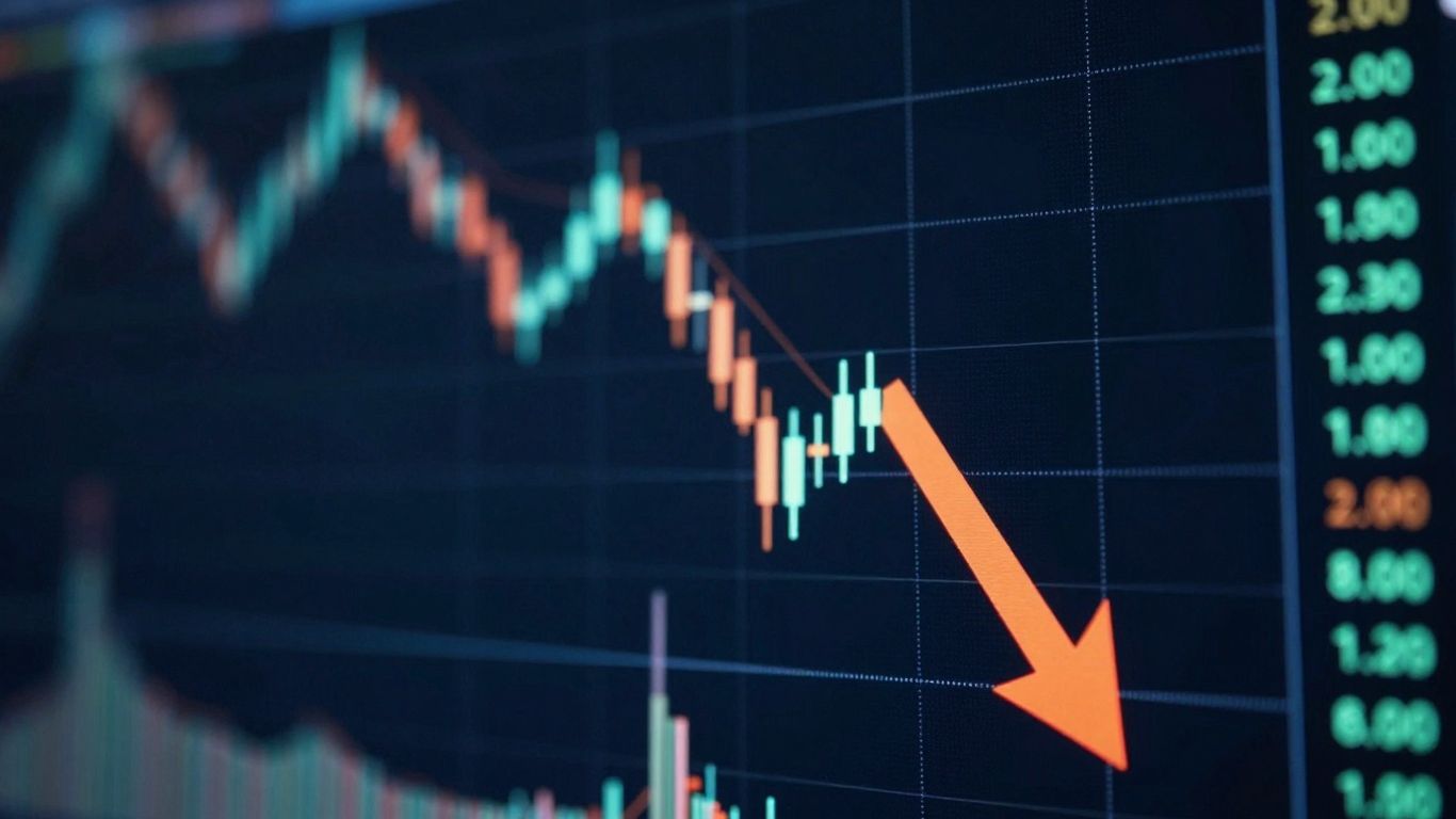 Cryptocurrency market crash visual