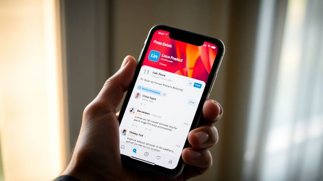 LinkedIn post engagement icons on a phone screen.