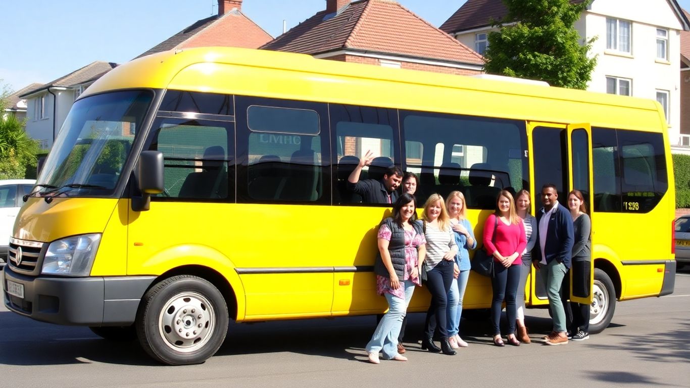 Modern 16-seater minibus ready for hire in Slough.