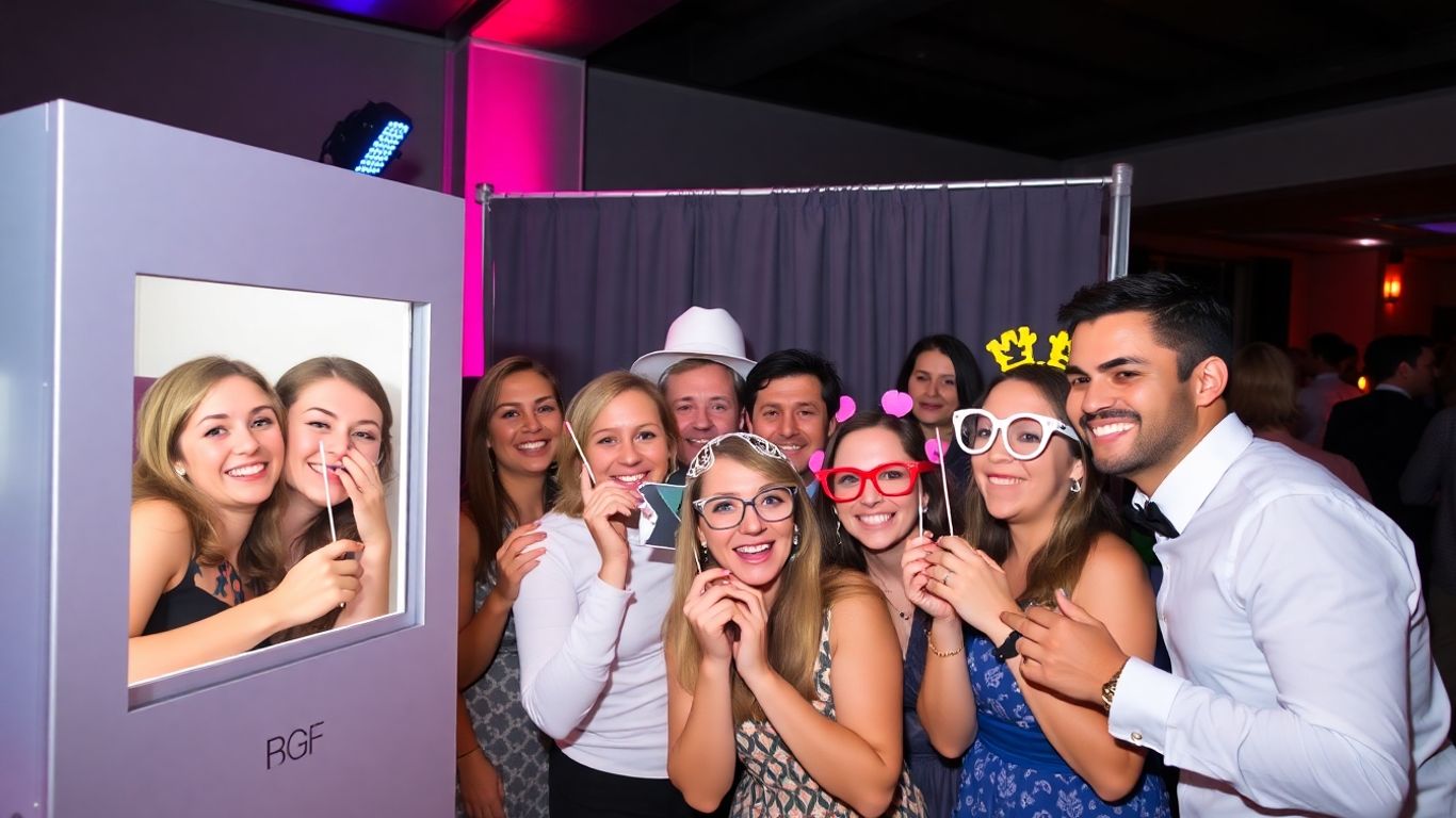Photobooth de fête à Bar-le-Duc avec accessoires amusants.