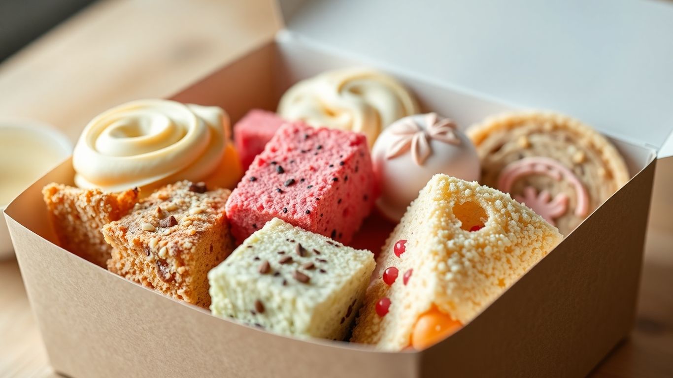 เค้กฟูในกล่องขนมพร้อมเสิร์ฟ