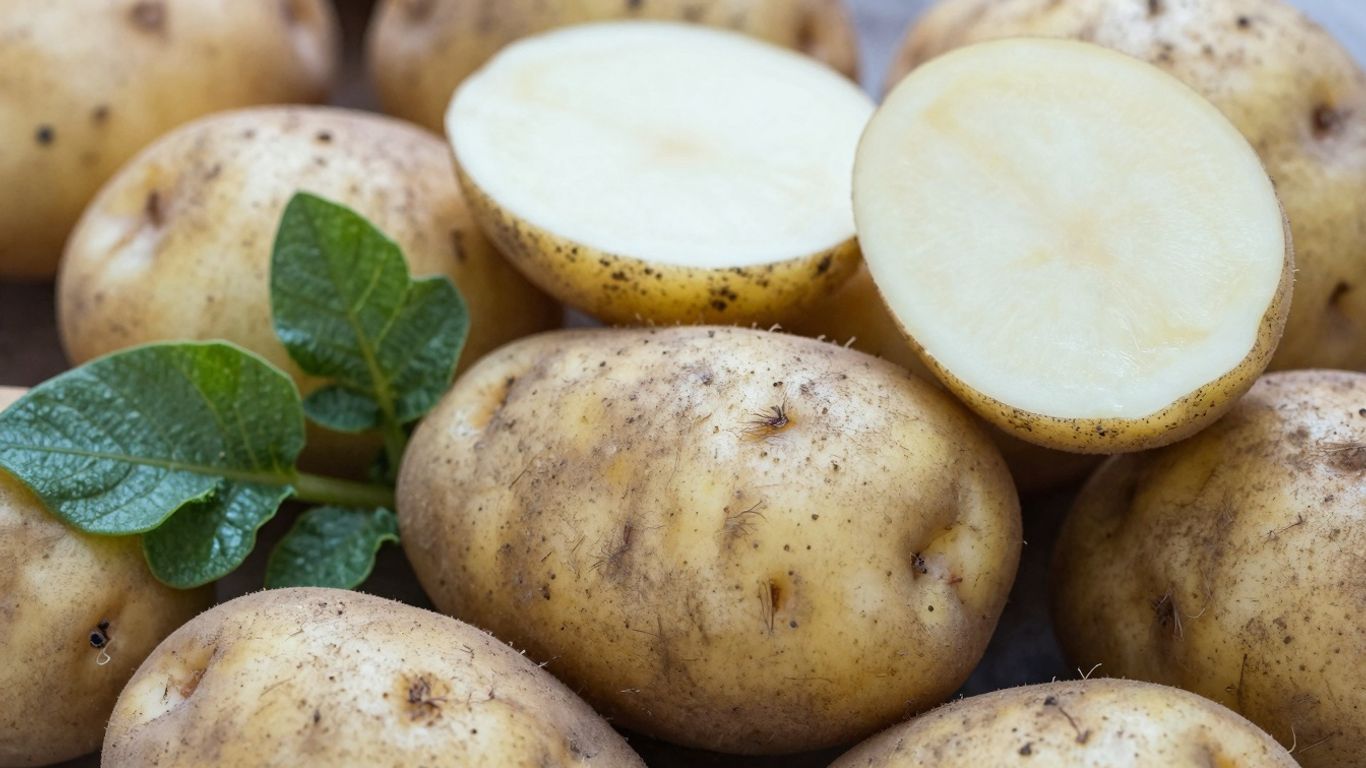 Biologische aardappelen, vers geoogst en klaar voor gebruik.