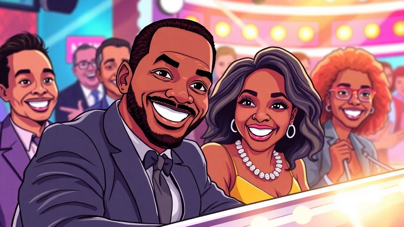 Entertainment Tonight hosts smiling brightly