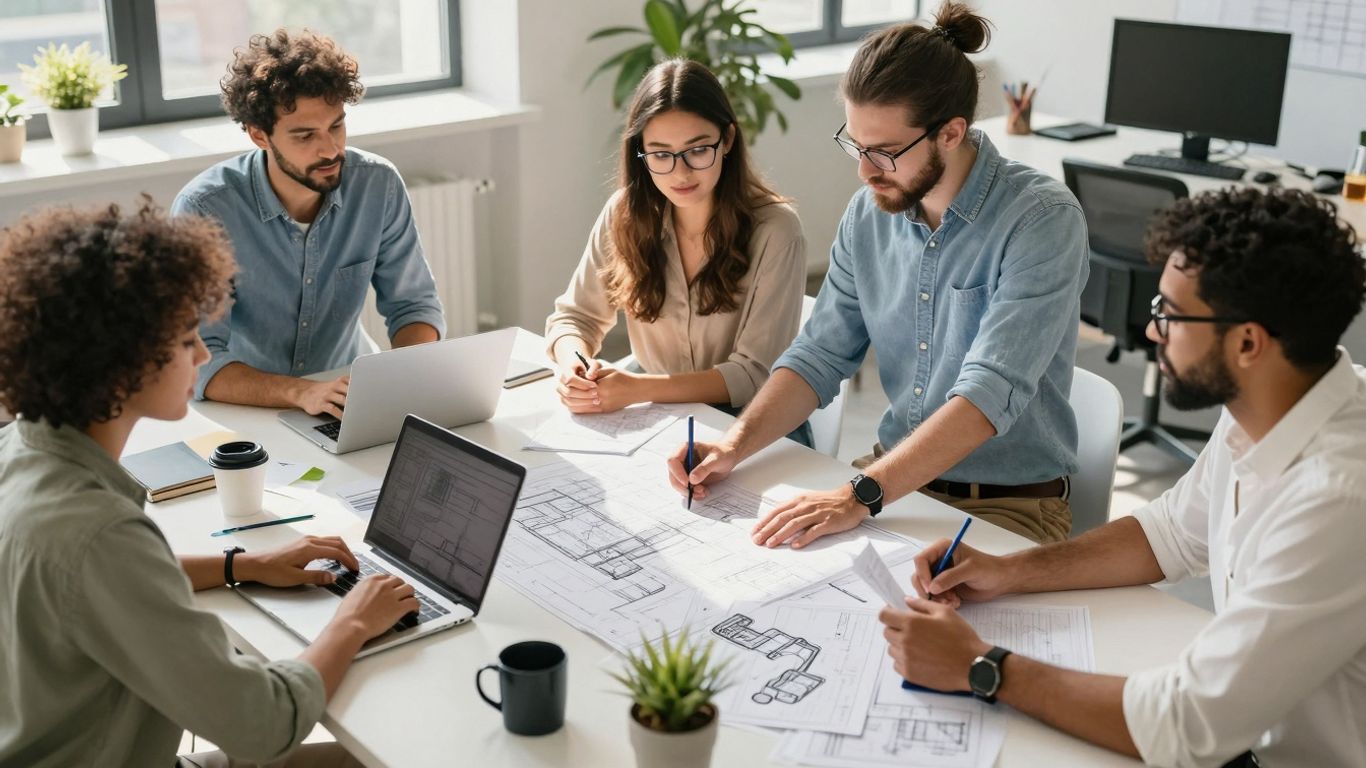 Australian innovators collaborating on new ideas.