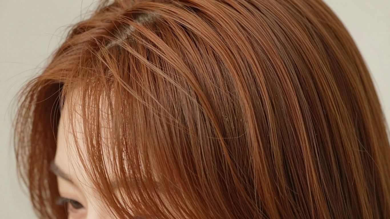 Healthy, shiny hair with natural light.