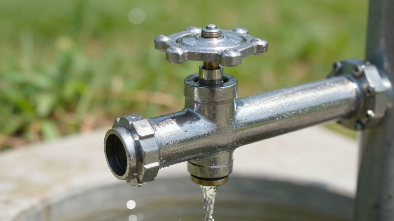 Certified well seal on a clean water wellhead.