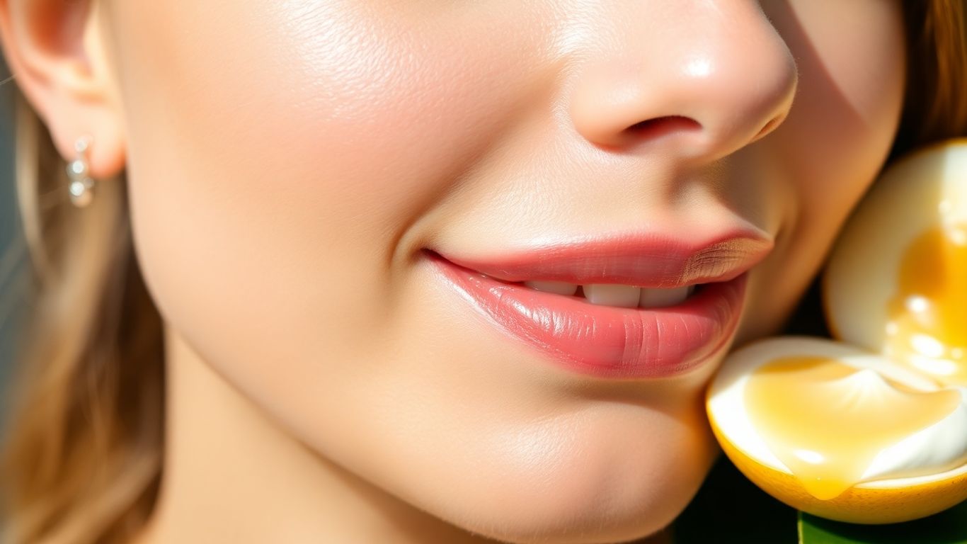 Woman's face with fair and smooth skin.