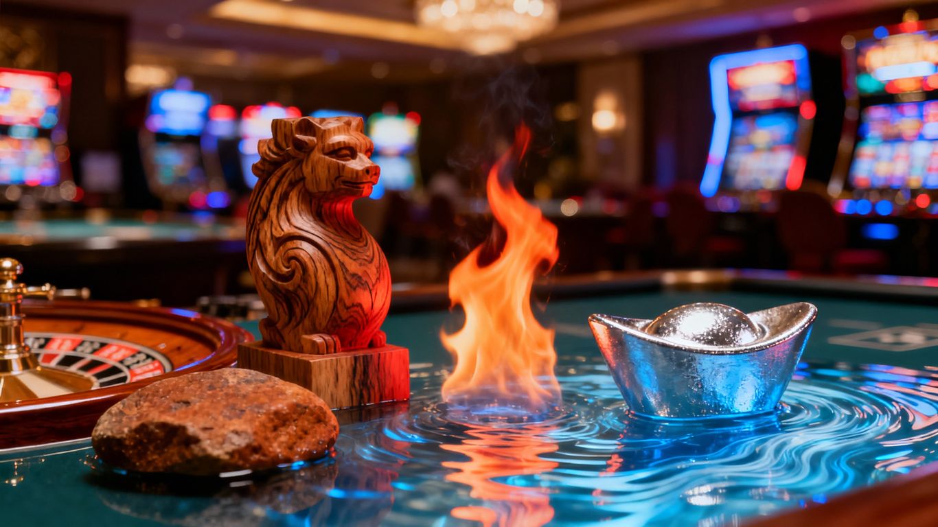 賭場五行元素策略指南的視覺化呈現