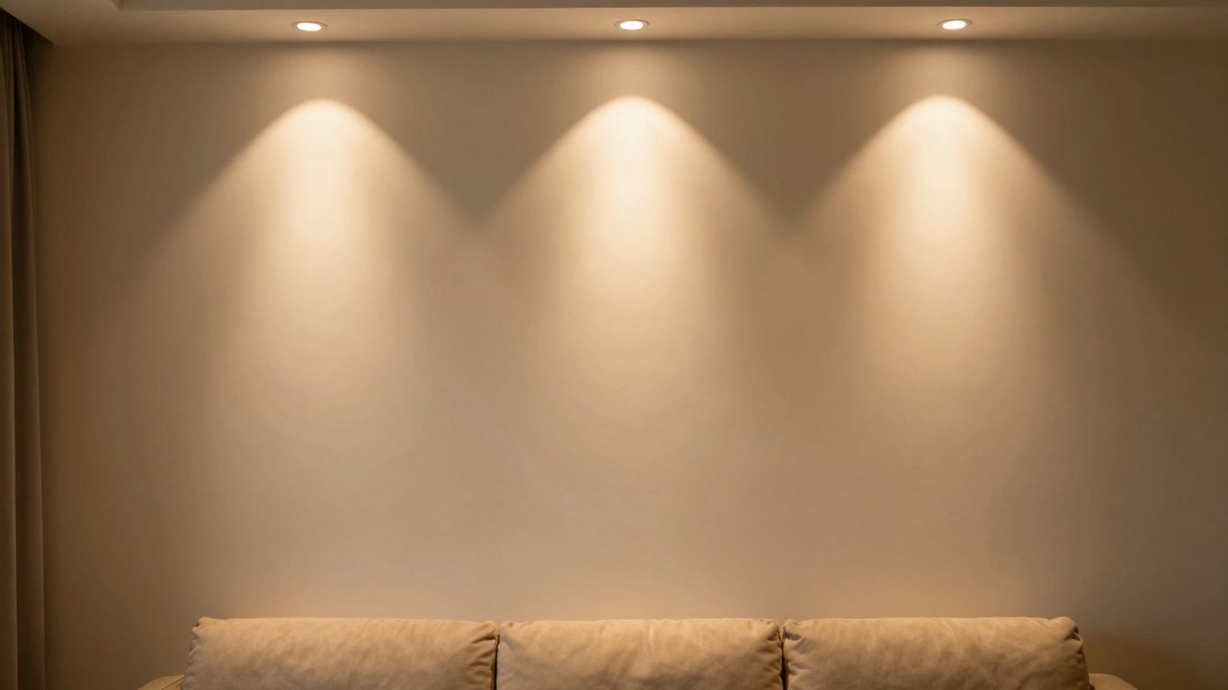 Indirekte Wandbeleuchtung mit warmem Lichtschein