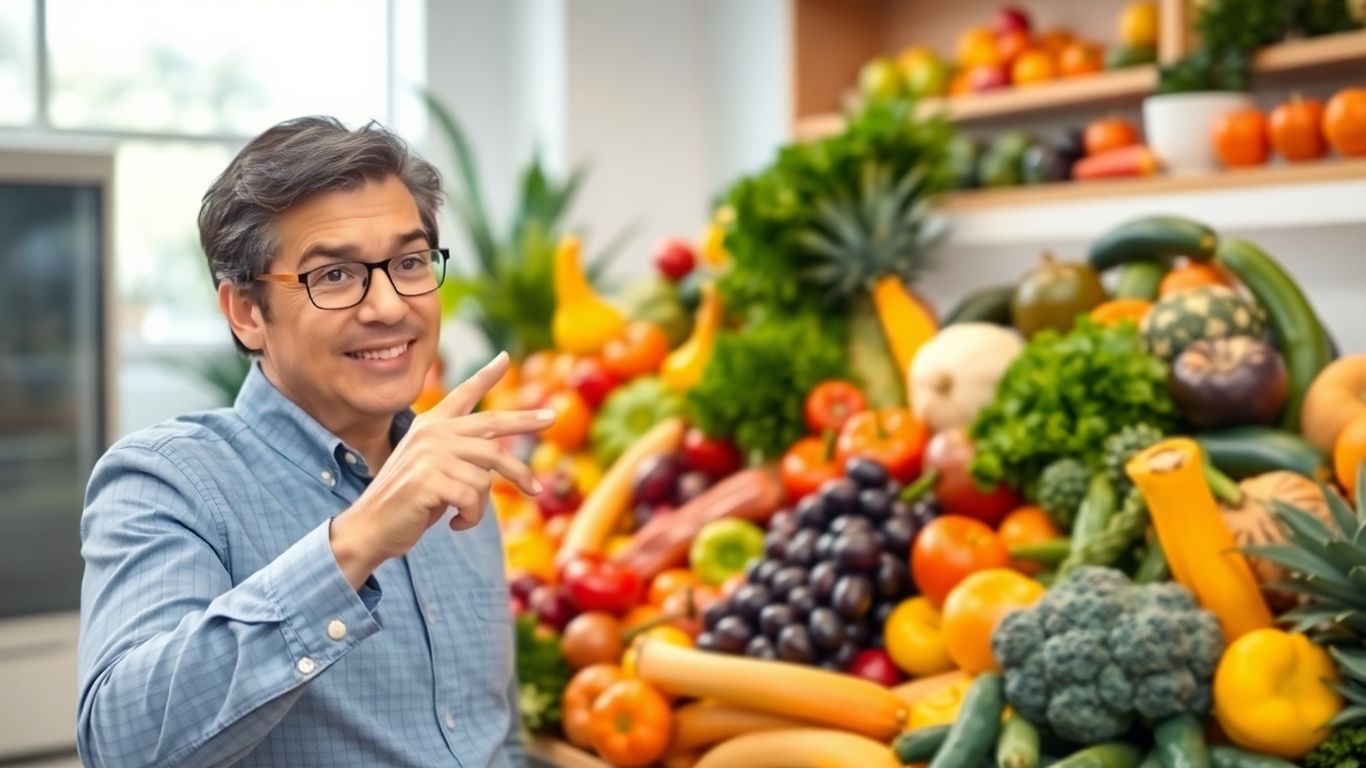 Dr. Oz with healthy foods