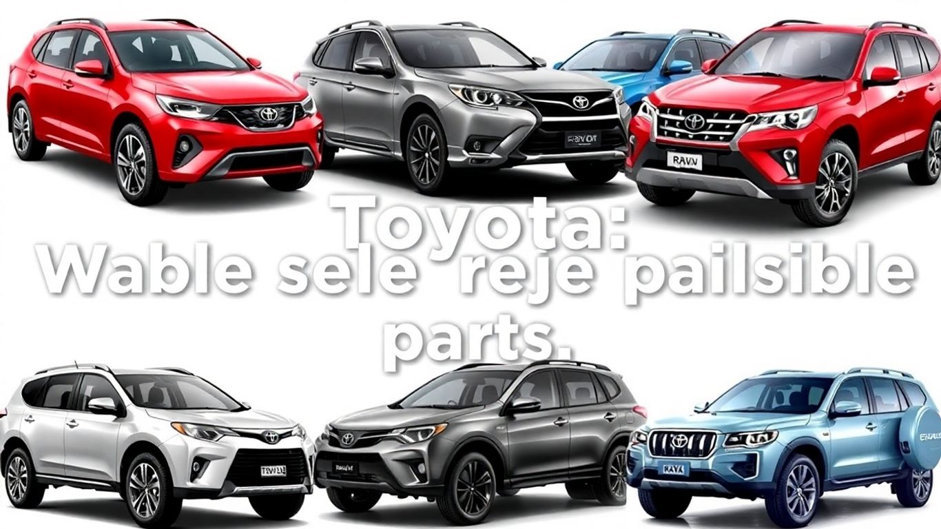 Toyota car parts and spares for various models.