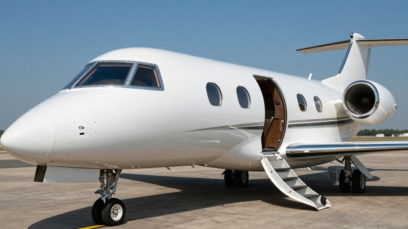 Private jet on Dallas tarmac