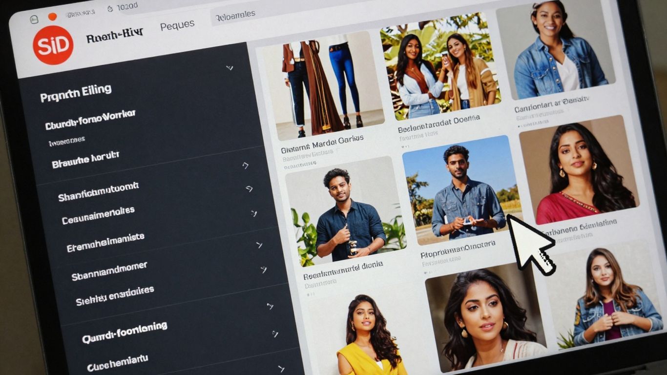 Organized digital marketplace with featured product listings.
