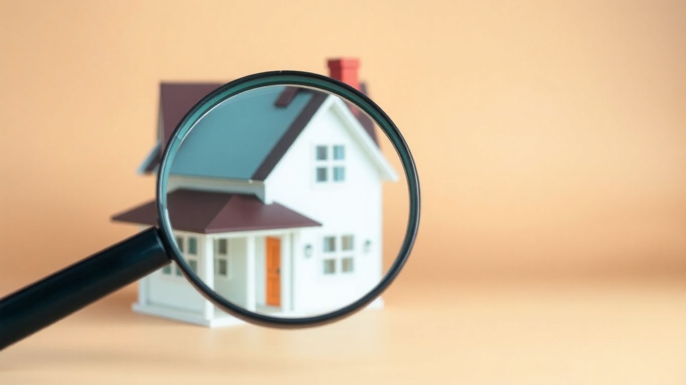 Casa siendo inspeccionada con lupa