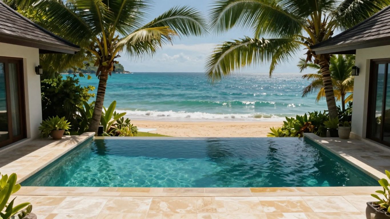 Luxury villa with infinity pool overlooking Surin Beach, Phuket.