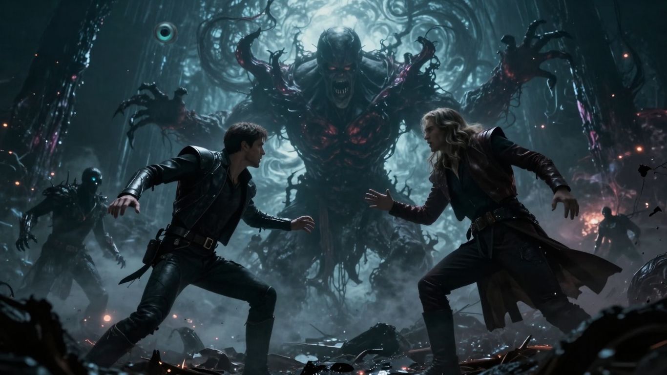 Hawkins heroes battle Vecna in the Upside Down finale.