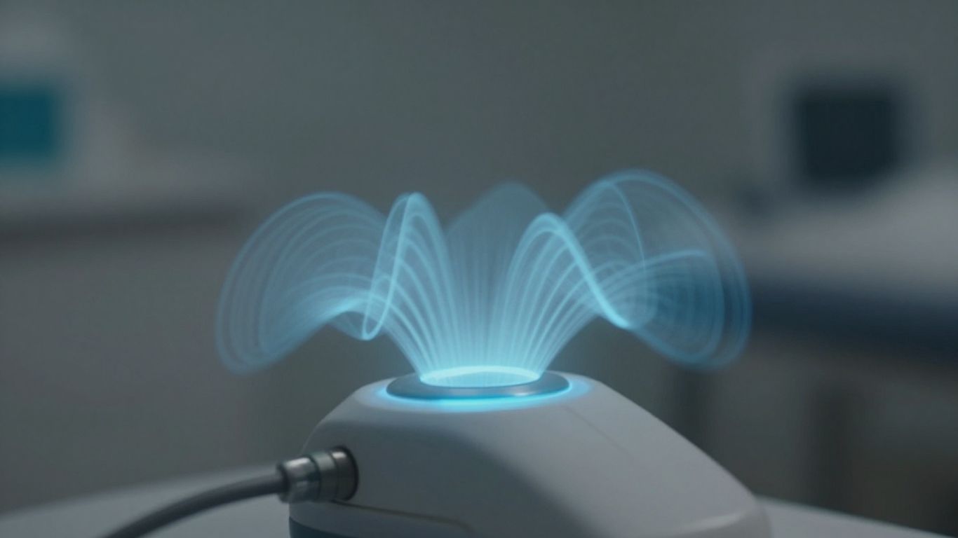 Pulsed electromagnetic waves interacting with a therapeutic device.
