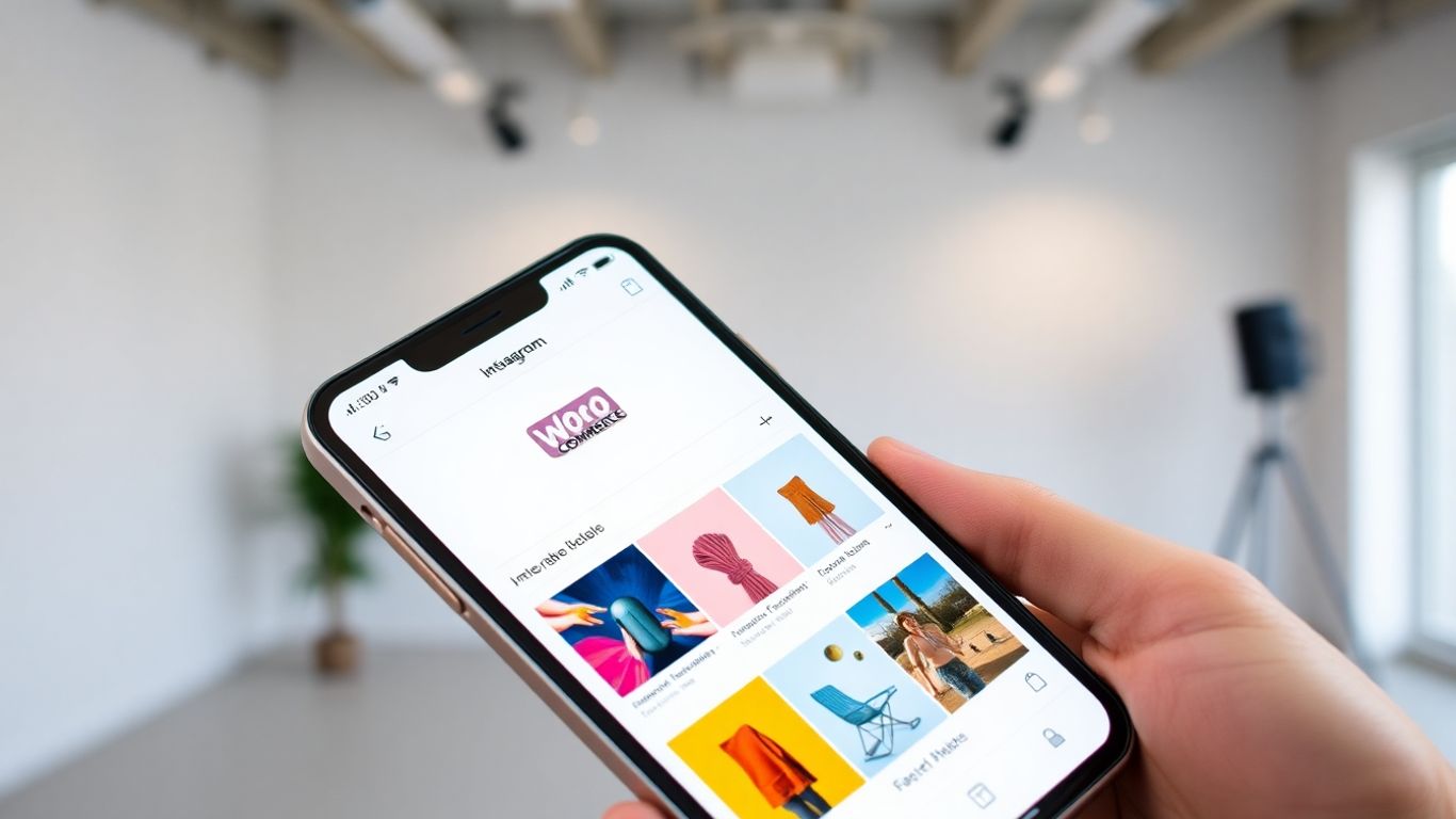 Instagram shopping integration with WooCommerce products.