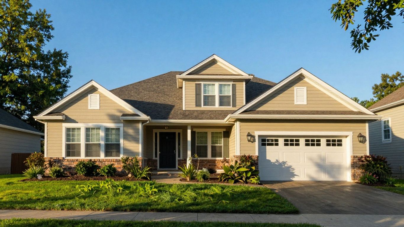 Casa segura y tranquila bajo el sol.