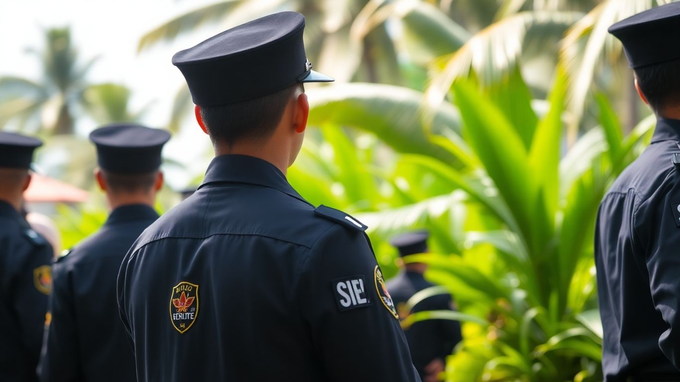 Professional security team at a Bali event.