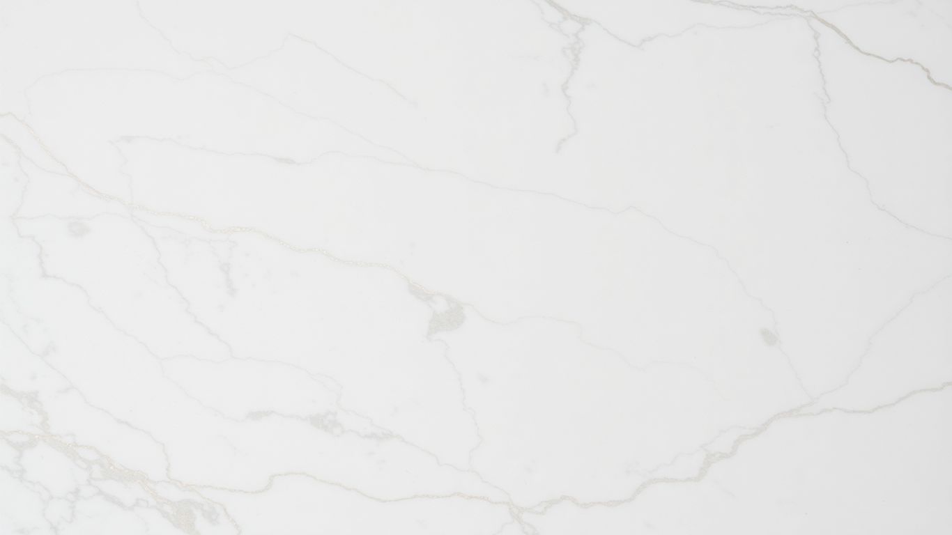 Polished Italian Statuary marble slab with grey veins.