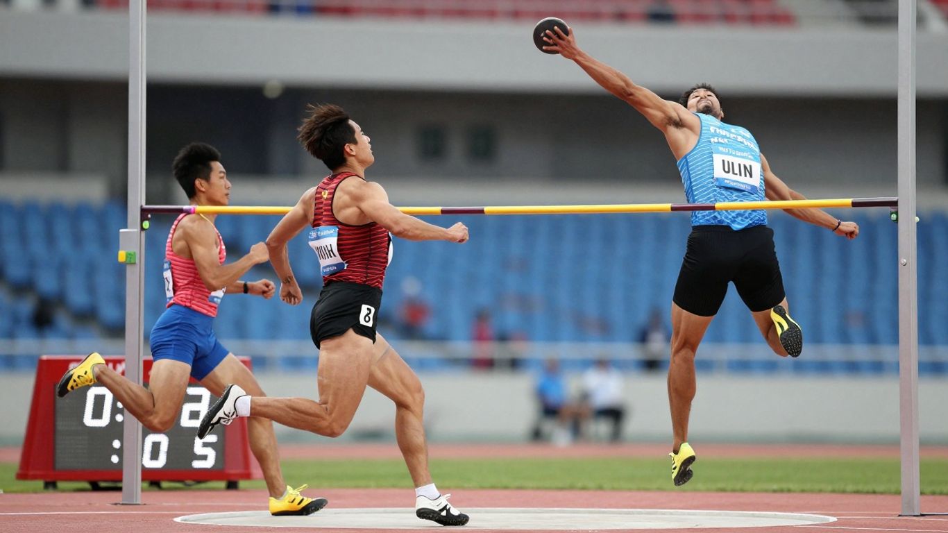 Atletism: alergare, sărituri, aruncări în aer liber.