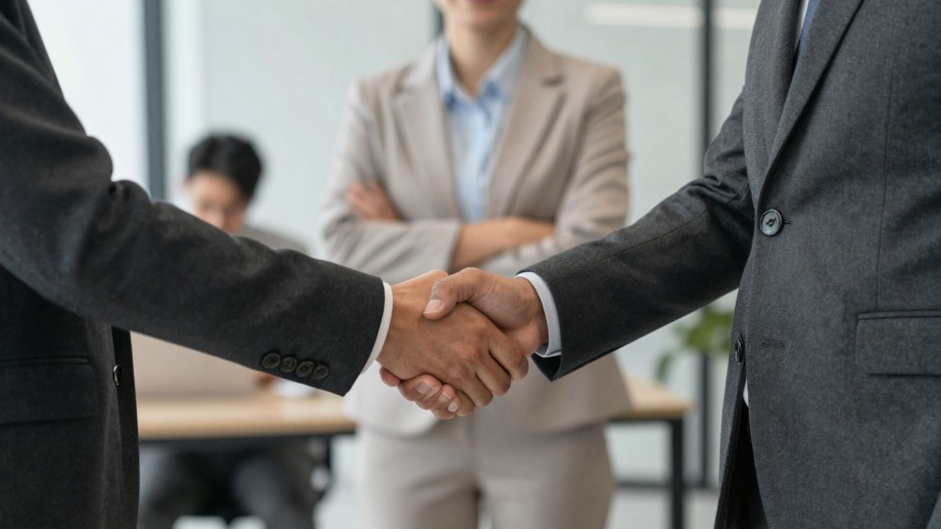 Handshake agreement between reseller and client.