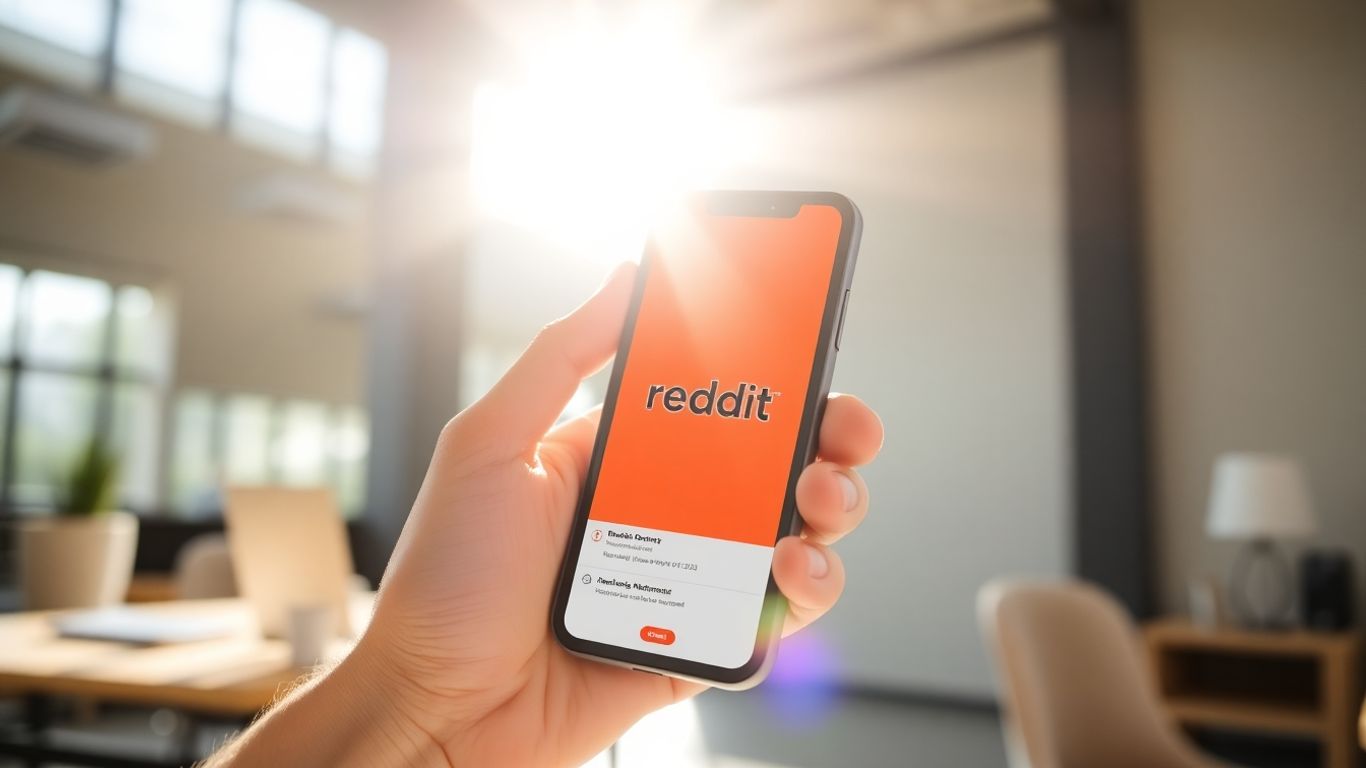 Reddit investing advice on a smartphone screen.