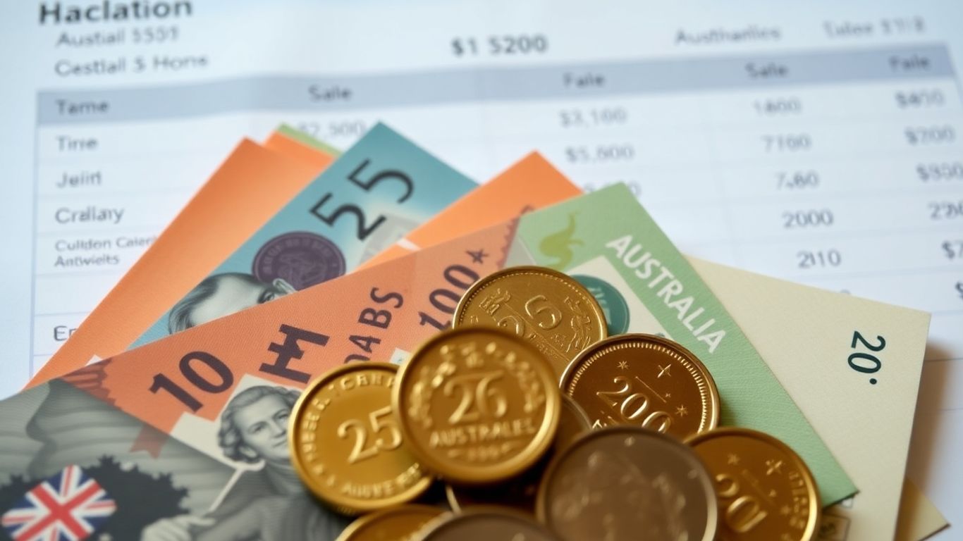 Australian dollars and a paycheck