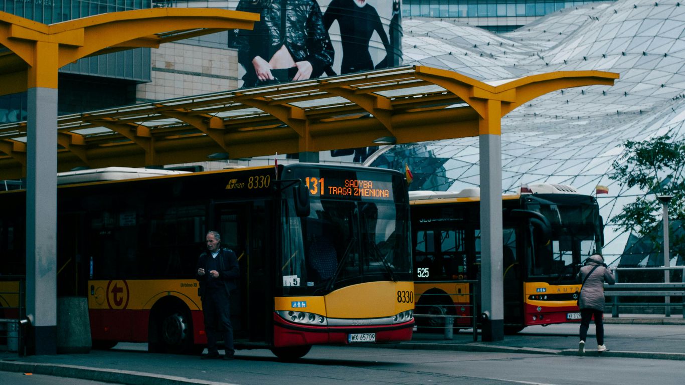 a couple of buses parked next to each other