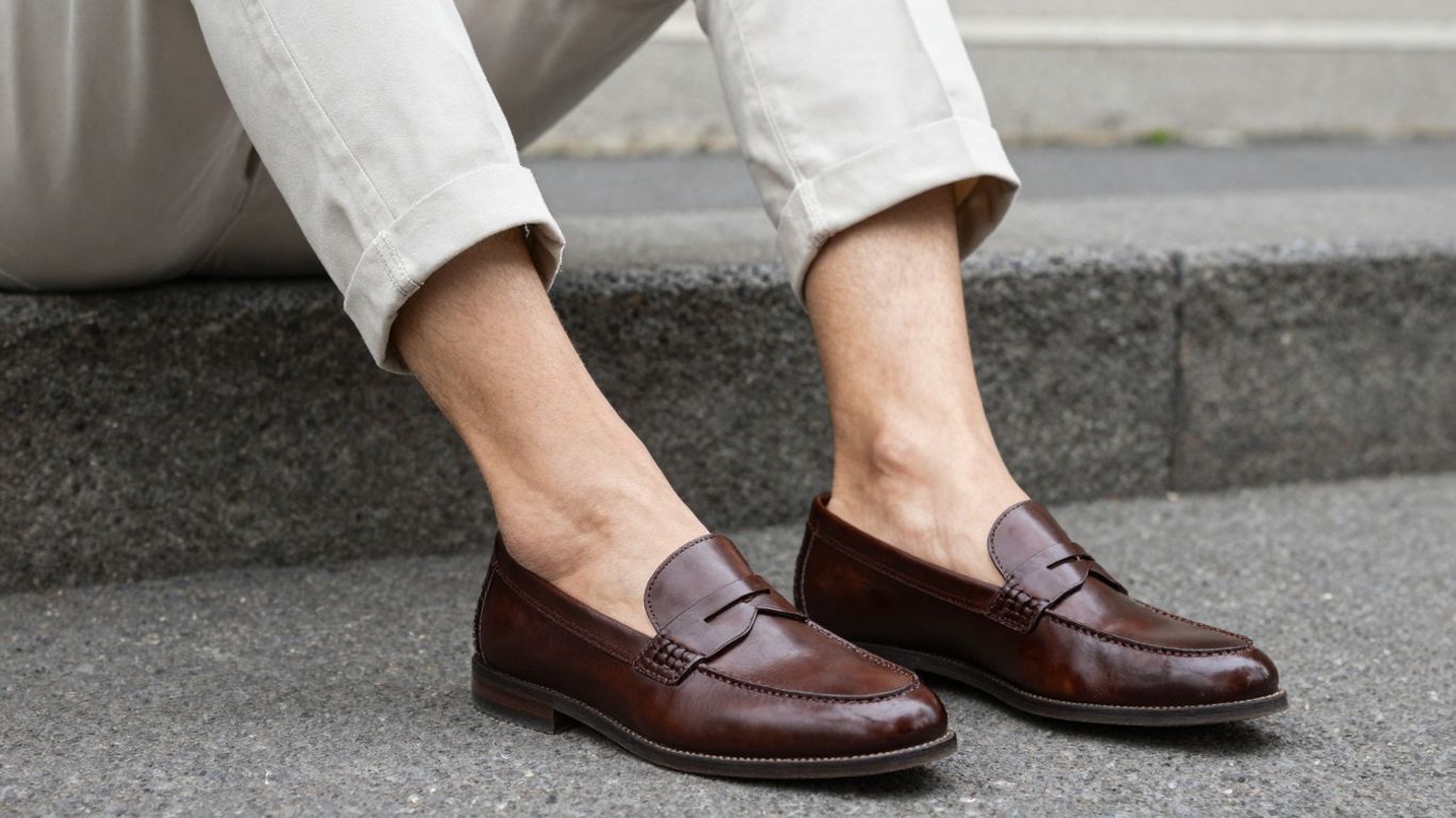 Penny loafers with shorts summer style