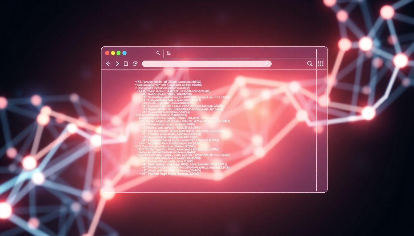 Perplexity AI's Comet browser interface with futuristic AI elements.