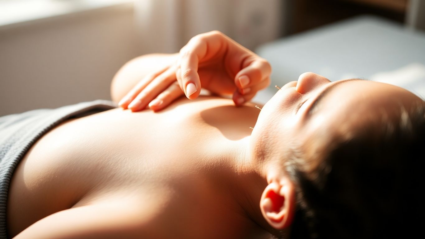 Persoană primind terapie alternativă pentru durere cronică.