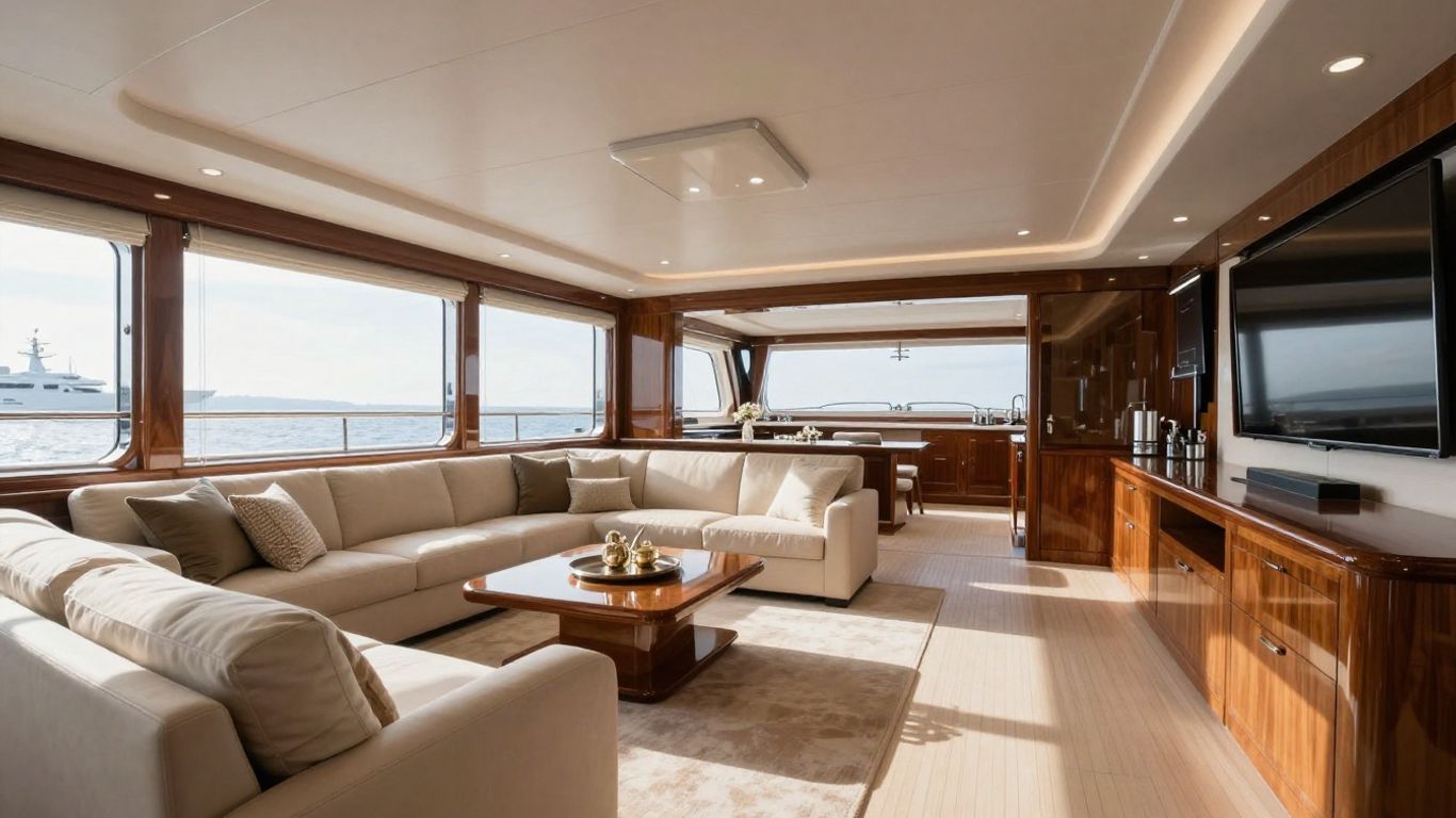 Luxurious interior of the M/Y Seanna yacht