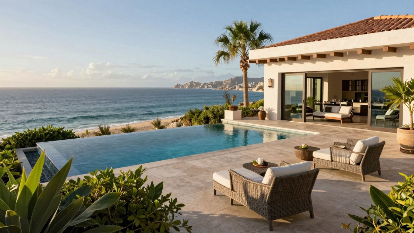 Luxury Cabo villa with infinity pool and ocean view.