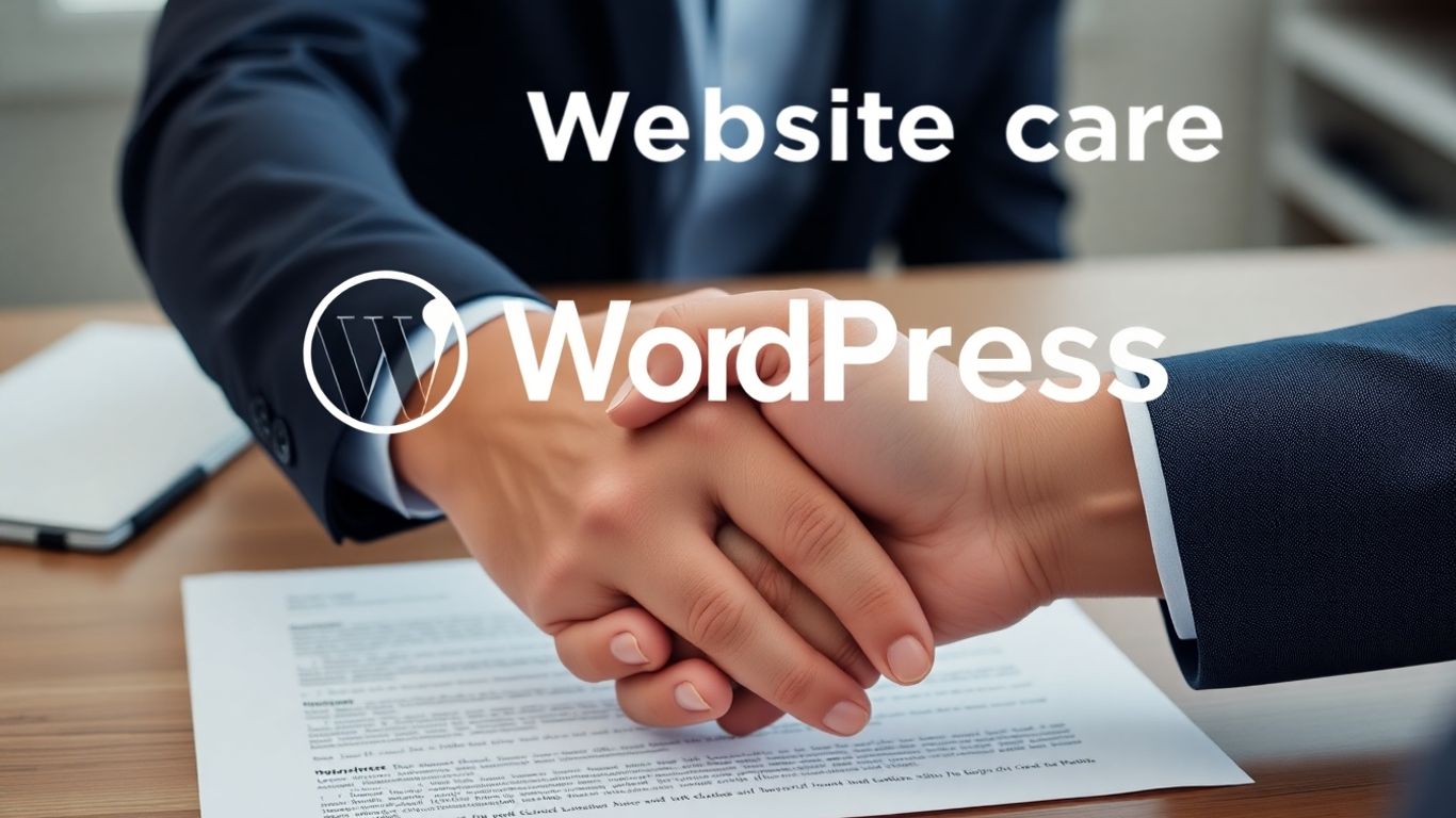 Handshake over a website maintenance agreement